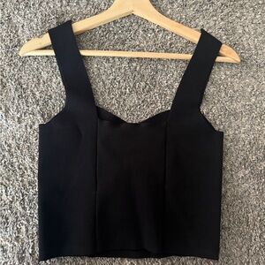 A.L.C. Black Crop Top